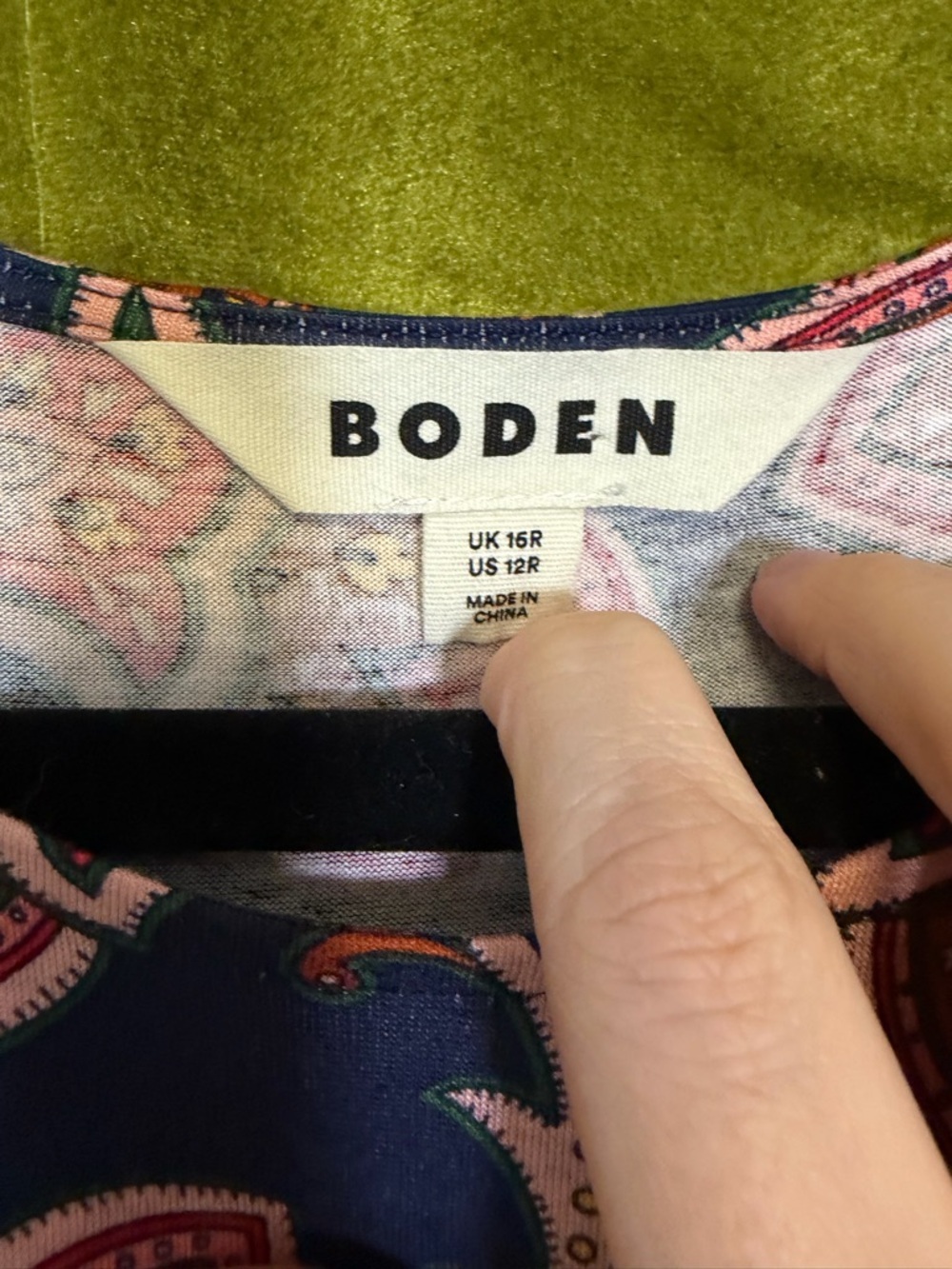 Boden Thea Long Sleeve Midi Dress in French Navy Paisley Amaryllis US 12 $170 - Picture 5 of 9